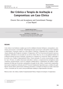 Dor Crônica e Terapia de Aceitação e Compromisso: um