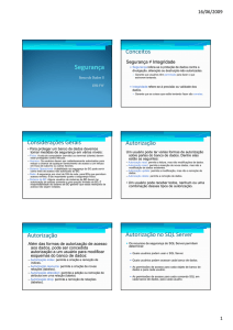 Conceitos Considerações Gerais Autorização Autorização
