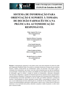 sistema de informação para orientação e suporte à tomada