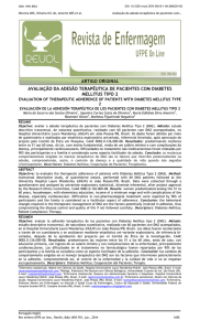 avaliação da adesão terapêutica de pacientes com diabetes