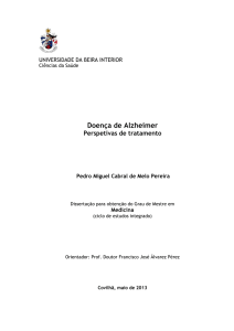 doença de alzheimer - perspetivas de tratamento