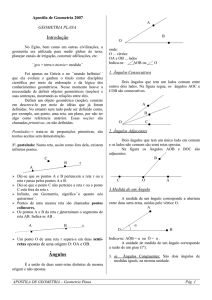 Introdução Ângulos