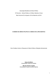 Ciência Política e a Política - Associação Brasileira de Ciência Política