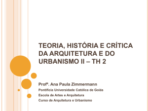 história e teoria da arquitetura e do urbanismo i - SOL