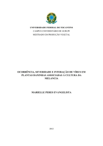 ocorrência, severidade e interação de vírus em plantas