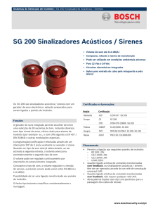 SG 200 Sinalizadores Acústicos / Sirenes