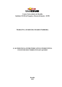 A alternância entre indicativo e subjuntivo: um estudo dos verbos