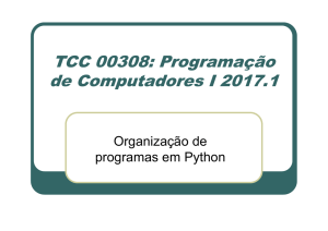 Organização de Programas em Python