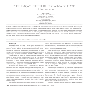 PERFURAÇÃO INTESTINAL POR ARMA DE FOGO