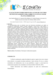 avaliação do conhecimento de alunos de um curso