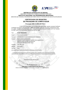 certificado de registro de programa de computador