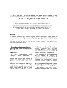 variabilidade e estrutura genética de populações