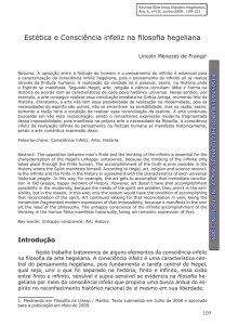 Estética e Consciência infeliz na filosofia hegeliana