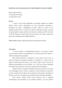 Regionalização do Brasil segundo Roberto Lobato