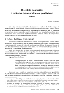 O Sentido do direito: a polêmica jusnaturalismo X positivismo Parte I