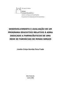 desenvolvimento e avaliação de um programa educativo relativo à