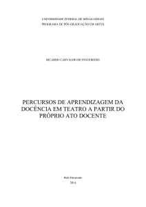 percursos de aprendizagem da docência em teatro a partir do