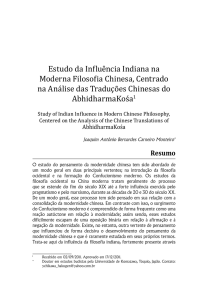 Estudo da Influência Indiana na Moderna Filosofia