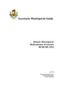 Secretaria Municipal de Saúde Relação Municipal de