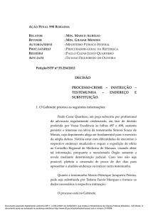 Petição/STF nº 55.254/2012 DECISÃO PROCESSO