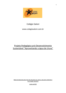 Projeto Aproveitamento da Agua