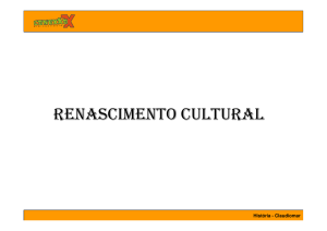 renascimento cultural - Professor Claudiomar