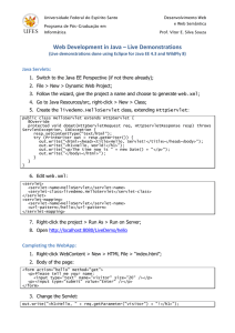 Web Development in Java – Live Demonstrations - Informática