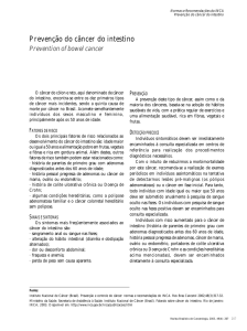 Prevenção do câncer do intestino