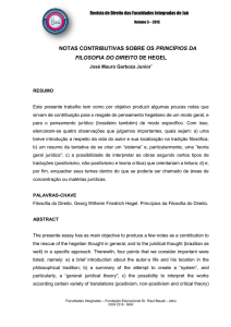 notas contributivas sobre os princípios da filosofia do direito de hegel