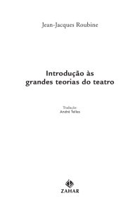 Introdução às grandes teorias do teatro