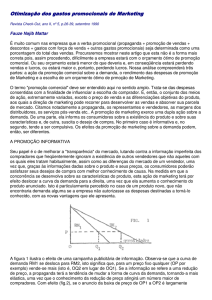 Otimização dos gastos promocionais de Marketing Otimização dos