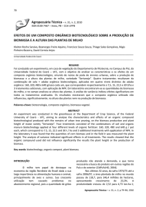 EFEITOS DE UM COMPOSTO ORGÂNICO BIOTECNOLÓGICO