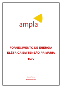 FORNECIMENTO DE ENERGIA ELÉTRICA EM TENSÃO PRIMÁRIA