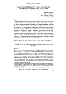 caracterização dos campos sul-rio-grandenses: uma perspectiva da
