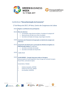 Conferência “Descarbonização da Economia” 17 de Março de 2017