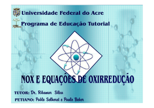 Nox-Oxirredução - Universidade Federal do Acre