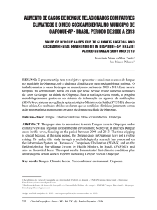 aumento de casos de dengue relacionados com