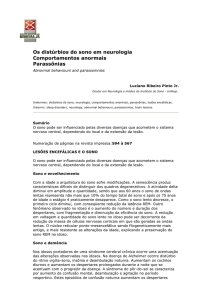 Os distúrbios do sono em neurologia Comportamentos