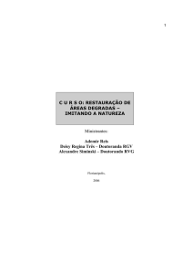 estauração áreas degradadas Ademir Reis