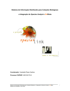 June, 2003 - speciesLink - Centro de Referência em Informação