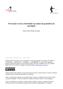 Prescrição versus criatividade no ensino da gramática do português