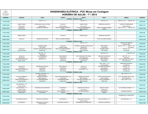 ENGENHARIA ELÉTRICA - PUC Minas em Contagem HORÁRIO