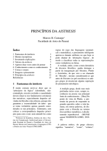 princípios da aisthesis - BOCC