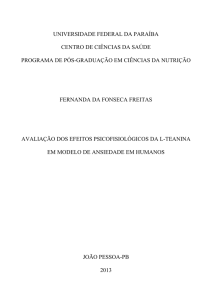 avaliação dos efeitos psicofisiológicos da l-teanina - TEDE