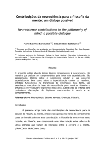 Contribuições da neurociência para a filosofia da mente: um diálogo