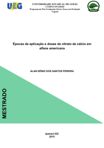 Épocas de aplicação e doses de nitrato de cálcio em alface