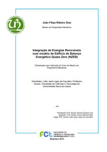 Integração de Energias Renováveis num modelo de Edifício