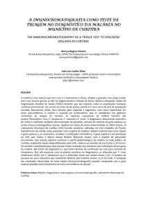 a imunocromatografia como teste de triagem no