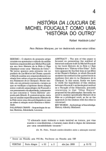 história da loucura de michel foucault como uma “história do outro”