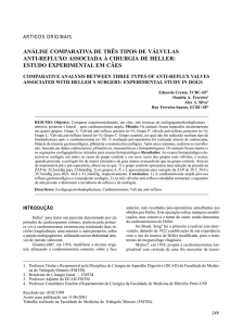 análise comparativa de três tipos de válvulas anti
